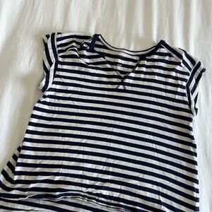 Aerie Navy and White Striped Tee
